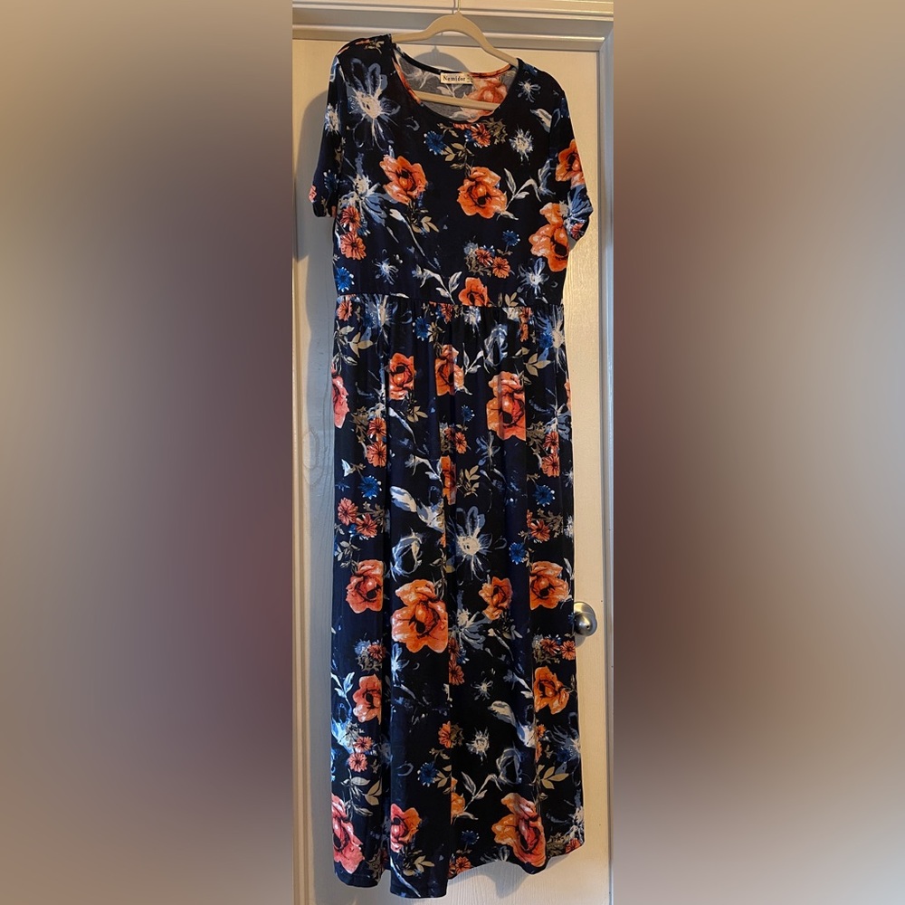 Women’s size 18 long floral dress.